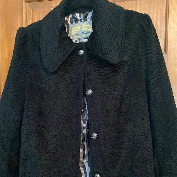 Steve Madden Ladies Black Jacket Mid-Length Button Front Size Large - Picture 4 of 14